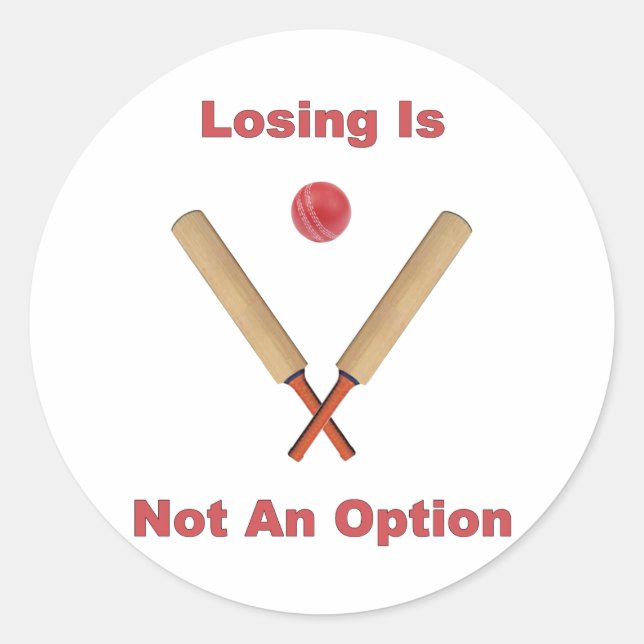Nicht ein Option-Cricket Runder Aufkleber (Vorderseite)