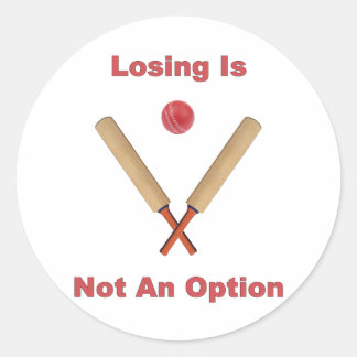 Nicht ein Option-Cricket Runder Aufkleber