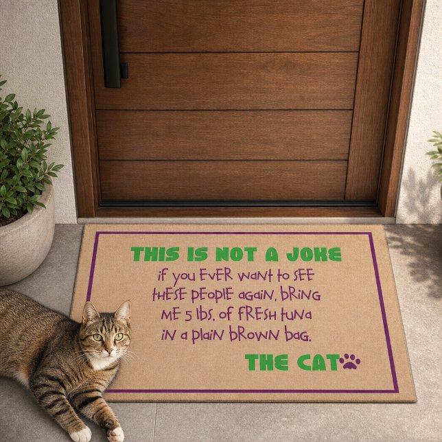 Nicht ein Witz - die Katzen-Fußmatte Fußmatte (Von Creator hochgeladen)