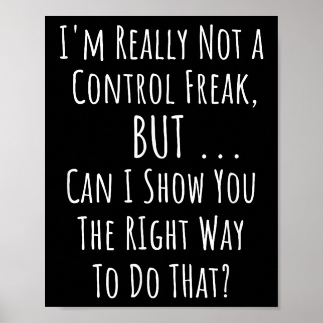 Nicht eine Kontrolle Freak, sondern lustige Perfäk Poster (Vorne)