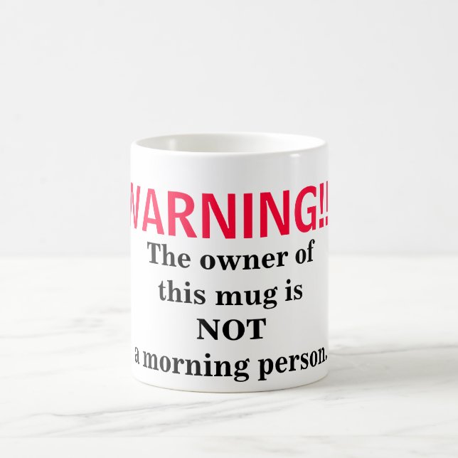 Nicht eine Morgen-Person Tasse (Mittel)