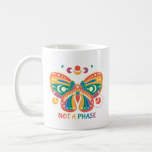 Nicht eine Phase - farbenfroher Butterfly-LGBTQ-St Kaffeetasse