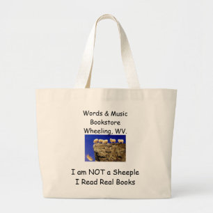 nicht eine sheeple Buch-Tasche Jumbo Stoffbeutel