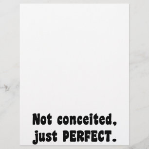 Nicht eingebildet, nur perfekt