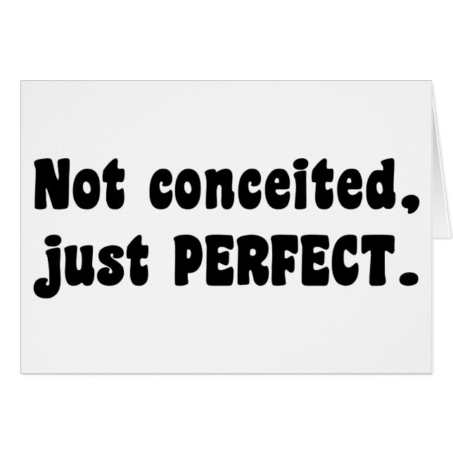 Nicht eingebildet, nur perfekt (Vorderseite (Horizontal))