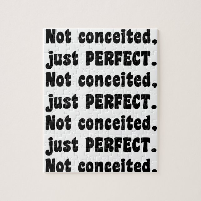 Nicht eingebildet, nur perfekt puzzle (Vertikal)