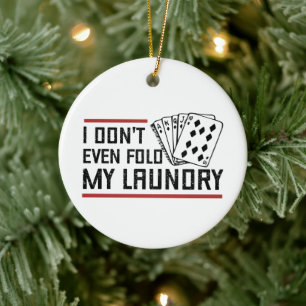 Nicht einmal den Poker Wäscherei Funny Cards falte Keramik Ornament