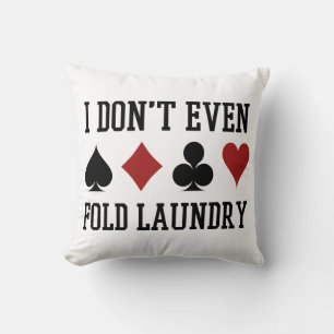 Nicht einmal den Poker Wäscherei Funny Cards falte Kissen