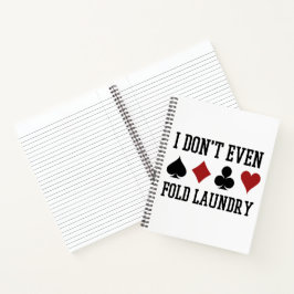 Nicht einmal den Poker Wäscherei Funny Cards falte Notizbuch