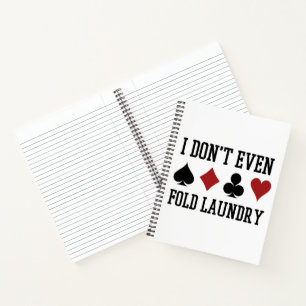 Nicht einmal den Poker Wäscherei Funny Cards falte Notizbuch