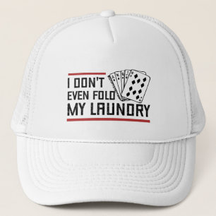 Nicht einmal den Poker Wäscherei Funny Cards falte Truckerkappe