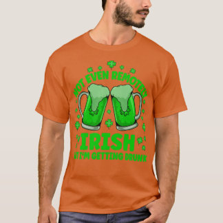 Nicht einmal ferngesteuert irisches Betrunkenes Bi T-Shirt
