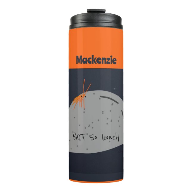 Nicht einsam sonniges Zeichen (Orange) Thermosbecher (Vorderseite)