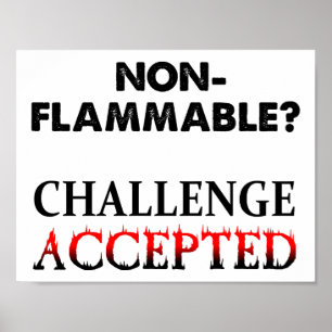 Nicht entflammbares lustiges Poster
