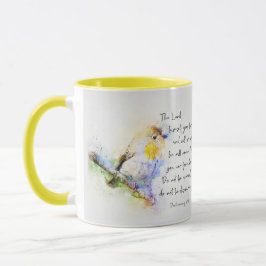 Nicht entmutigen, Wasserfarbvogel Tasse