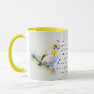 Nicht entmutigen, Wasserfarbvogel Tasse