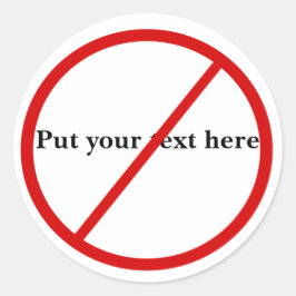 Nicht erlaubt runder aufkleber