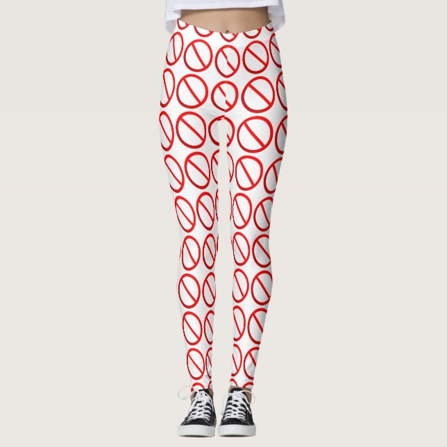 Nicht erlaubte Zeichen-Leggings Leggings (Vorderseite)