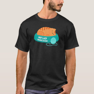 Nicht faul Energie sparende Katze T-Shirt