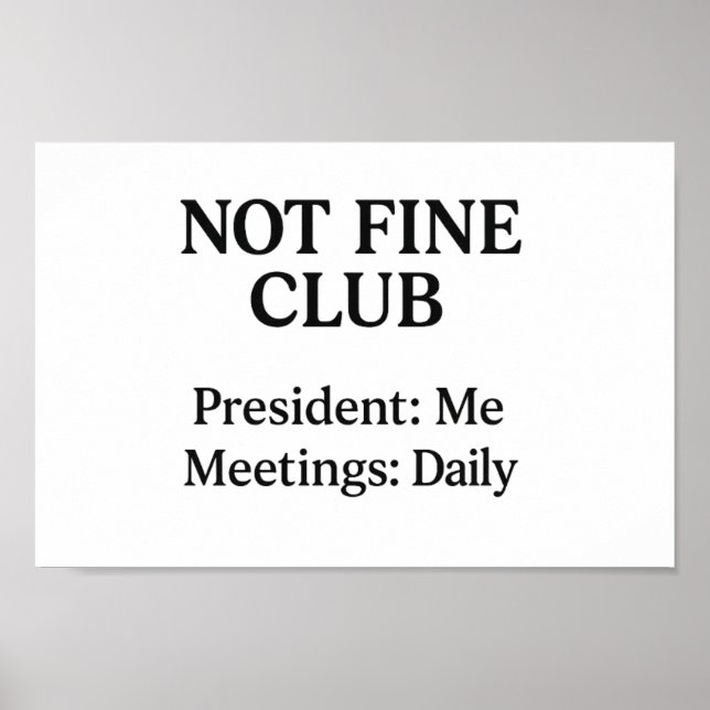 Nicht feiner Club - Wall Art Print Poster (Vorne)