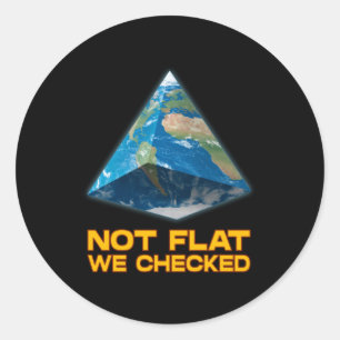 Nicht flach, wir kontrollieren Flat Earth Funny Runder Aufkleber