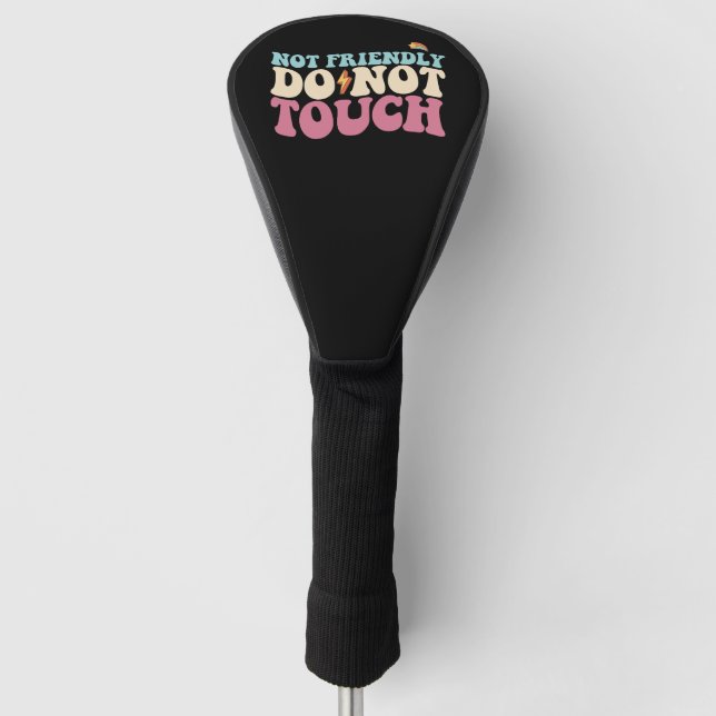 Nicht freundlich, keine Touch Funny Introvertieren Golf Headcover (Vorderseite)