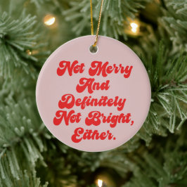 Nicht fröhlich und hell lustiger Anti-Weihnachtste Keramik Ornament