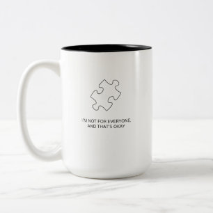 Nicht für Jedermann Puzzle-Teil – Individualität Z Zweifarbige Tasse