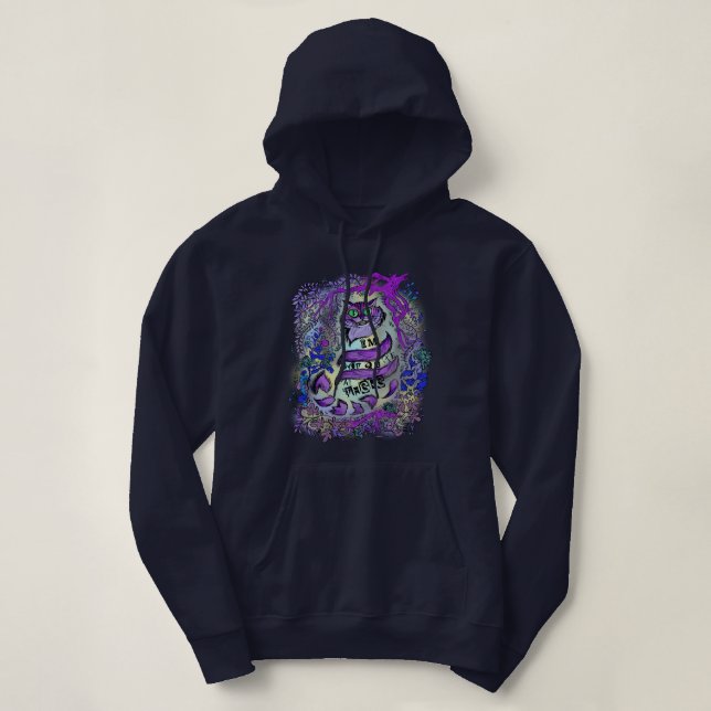 Nicht ganz da, verrückte Katze Hoodie (Design vorne)