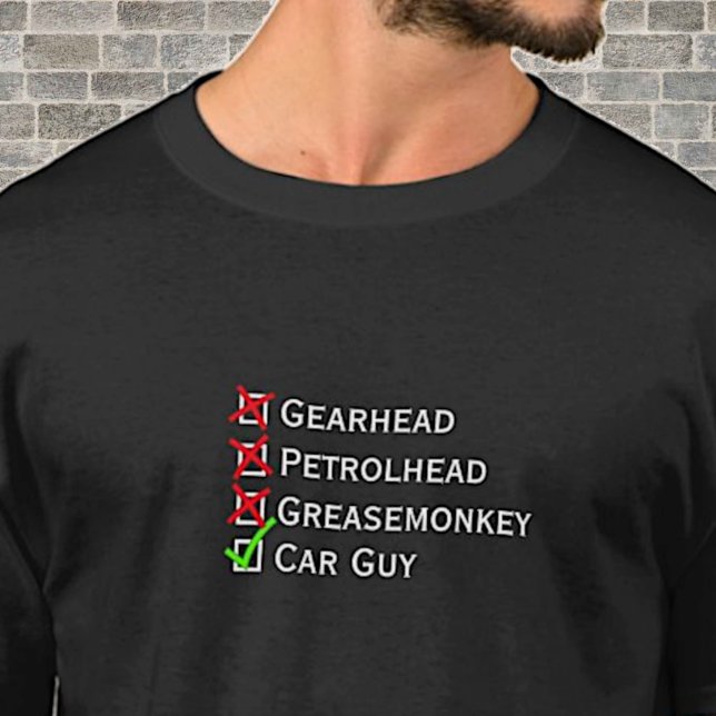 Nicht gearhead Petrolhead Greasemonkey Tick Car Ty T-Shirt (Von Creator hochgeladen)