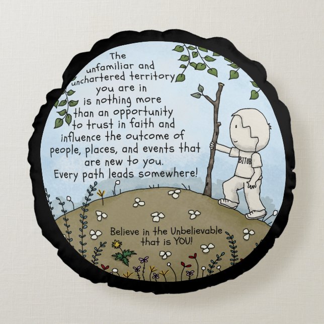 Nicht gechartertes Gebiet Rundes Kissen (Vorderseite)