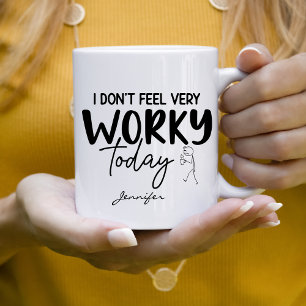 Nicht Gefühl Sehr arbeitendes, lustiges Büro Perso Kaffeetasse
