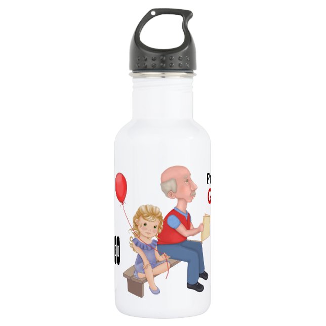 Nicht gelaunt beworben Opa Edelstahlflasche (Vorderseite)
