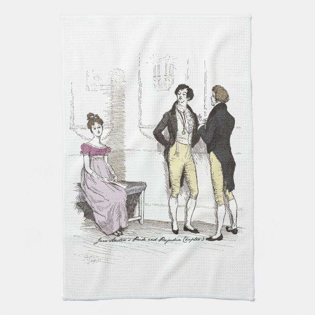 Nicht genug, Jane Austen Pride & Prejudice Geschirrtuch (Vertikal)