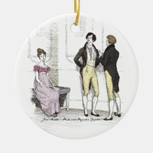 Nicht genug, Jane Austen Pride & Prejudice Keramik Ornament