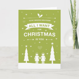 Nicht gerade Design Phantastische Girlfriend-Karte Feiertagskarte