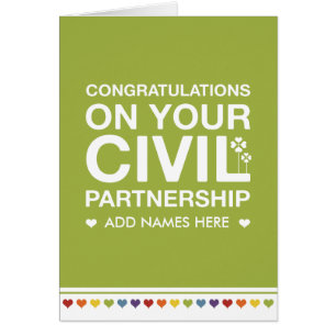 Nicht gerade Entwurfs-zivile Partnerschafts-Karte
