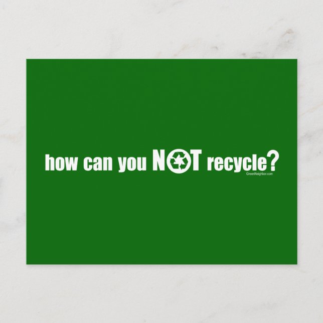 Nicht Gerecycelt? Postkarte (Vorderseite)