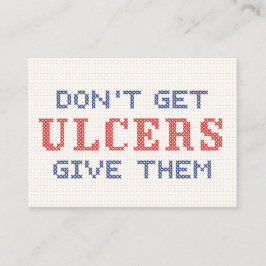 Nicht Geschwüre bekommen Hinweiskarte