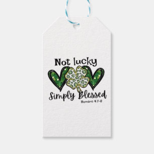 Nicht glücklich, einfach gesegnet Lucky Charm St P Geschenkanhänger