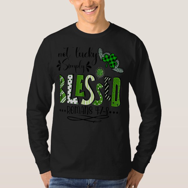 Nicht glücklich einfach gesegnet St.Patricks Day F T-Shirt (Vorderseite)