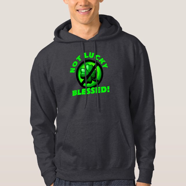 Nicht glücklich - gesegnet! hoodie (Vorderseite)