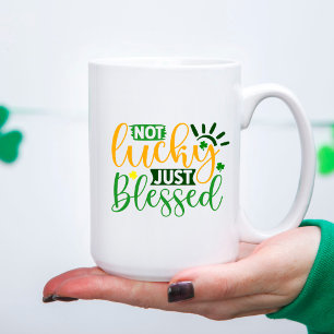 Nicht glücklich, nur gesegnet niedlichen St. Patri Kaffeetasse