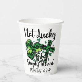 Nicht glücklich, nur gesegnet pappbecher