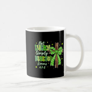 Nicht glücklicher gesegneter christlicher Shamrock Kaffeetasse