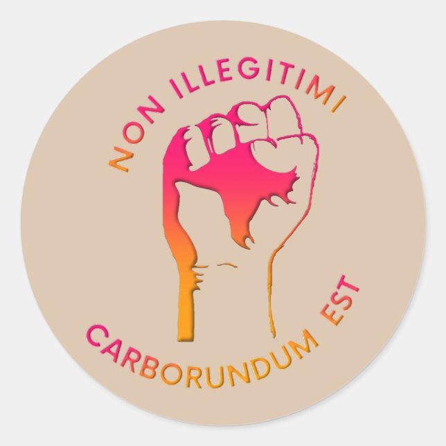 NICHT (Gradient) Runder Aufkleber (Vorderseite)