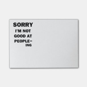 Nicht gut an den Leuten - Ing Post-it Klebezettel