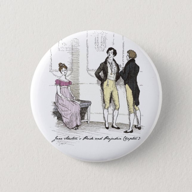 Nicht gut genug, Jane Austen Pride & Prejudice Button (Vorderseite)