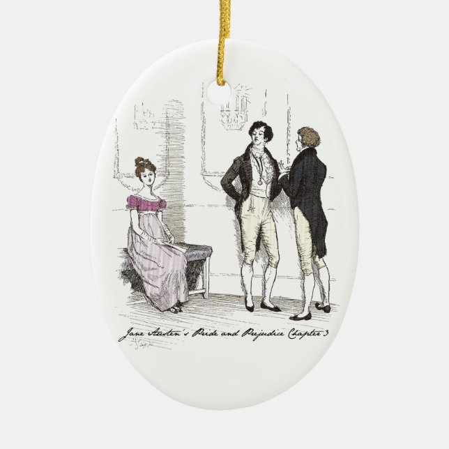 Nicht gut genug, Jane Austen Pride & Prejudice Keramikornament (Vorne)