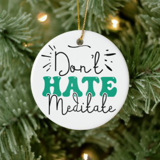 Nicht Hass-Message-Design Keramik Ornament